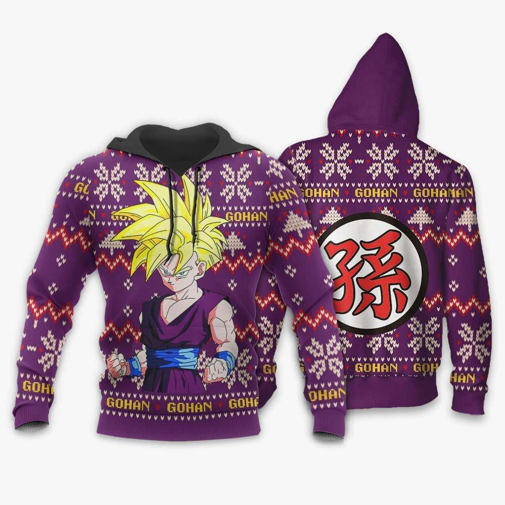 Gohan SJJ Ugly Christmas Sweater Custom Anime Dragon Ball Xmas Gifts