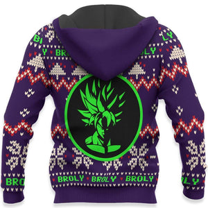 Broly Ugly Christmas Sweater Custom Anime Dragon Ball Xmas Gifts