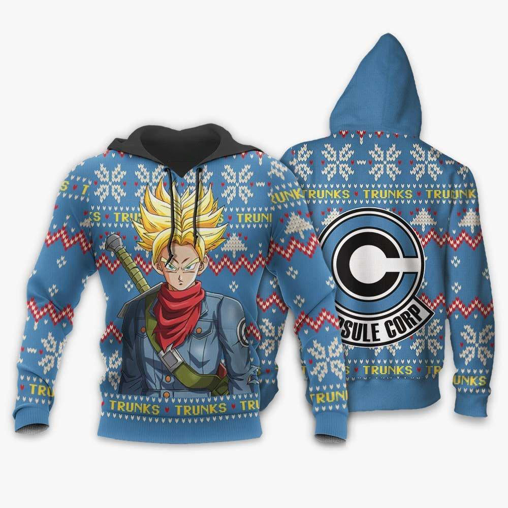 Future Trunks Ugly Christmas Sweater Custom Anime Dragon Ball Xmas Gifts