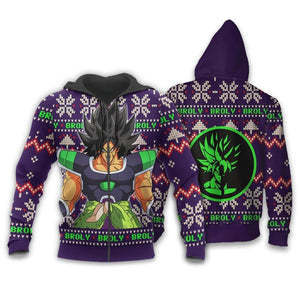 Broly Ugly Christmas Sweater Custom Anime Dragon Ball Xmas Gifts