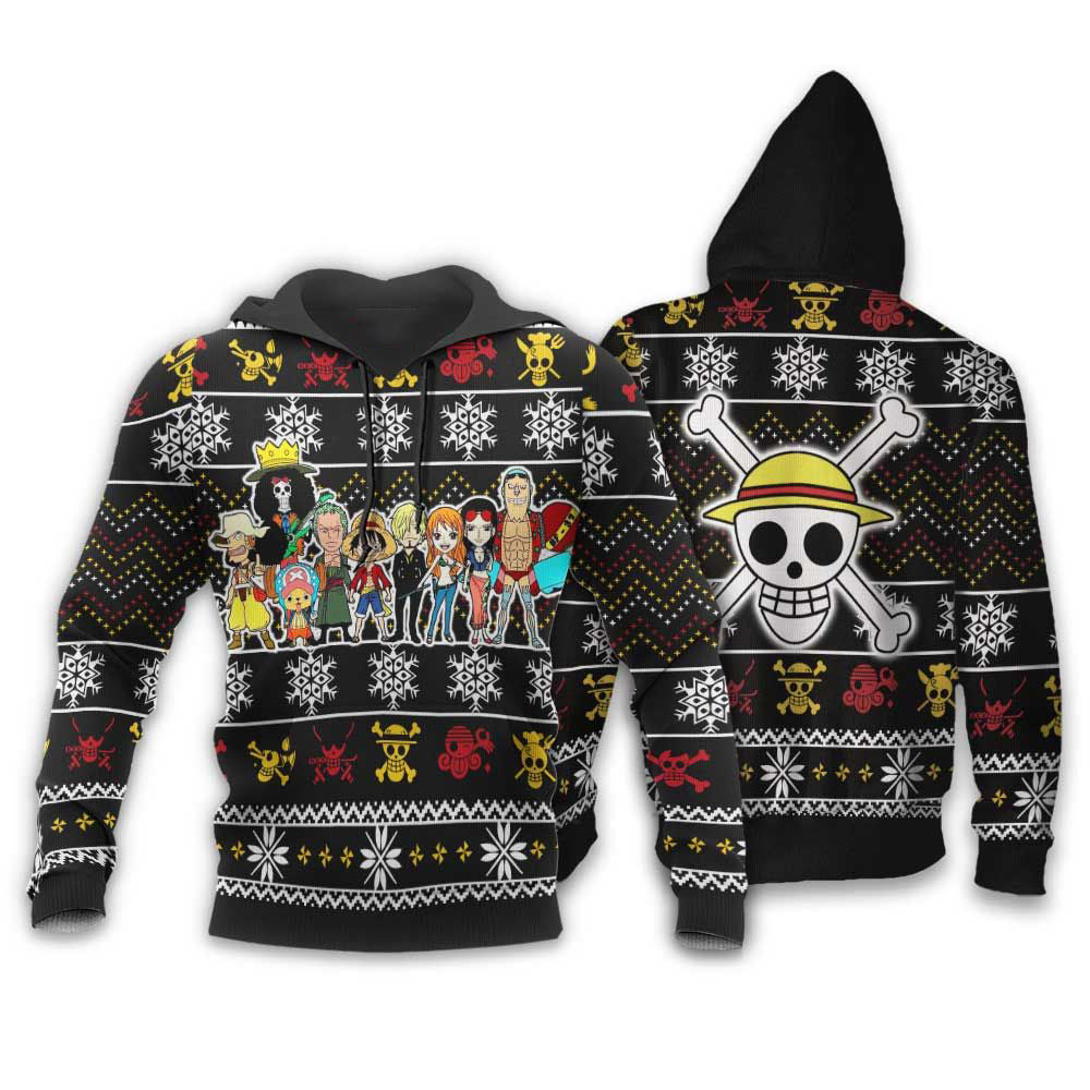 Straw Hat Pirates Ugly Christmas Sweater Custom Anime One Piece Xmas Gifts