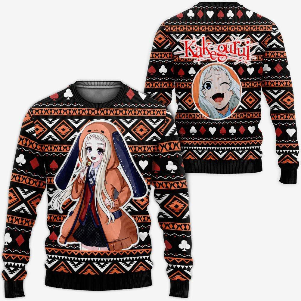 Runa Yomozuki Ugly Christmas Sweater Custom Anime Kakegurui Xmas Gifts