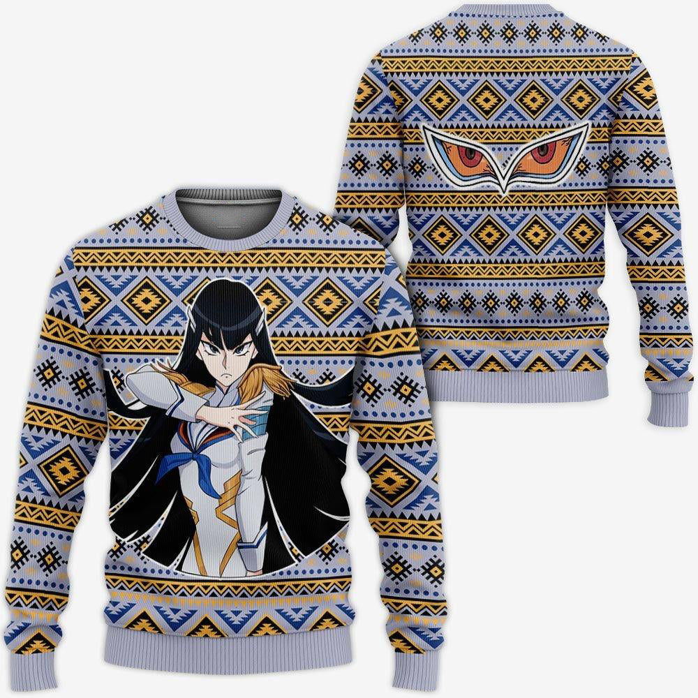 Satsuki Kiryuin Ugly Christmas Sweater Custom Anime Kill La Kill Xmas Gifts