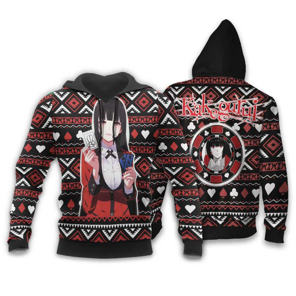 Yumeko Jabami Ugly Christmas Sweater Custom Anime Kakegurui Xmas Gifts