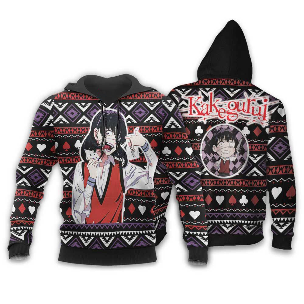 Midari Ikishima Ugly Christmas Sweater Custom Anime Kakegurui Xmas Gifts