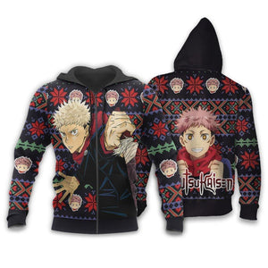 Yuji Itadori Ugly Christmas Sweater Custom Anime Jujutsu Kaisen Xmas Gifts