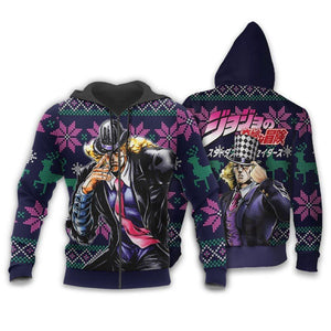 Robert Speedwagon Ugly Christmas Sweater Custom Anime Jojo's Bizzare Adventure Xmas Gifts