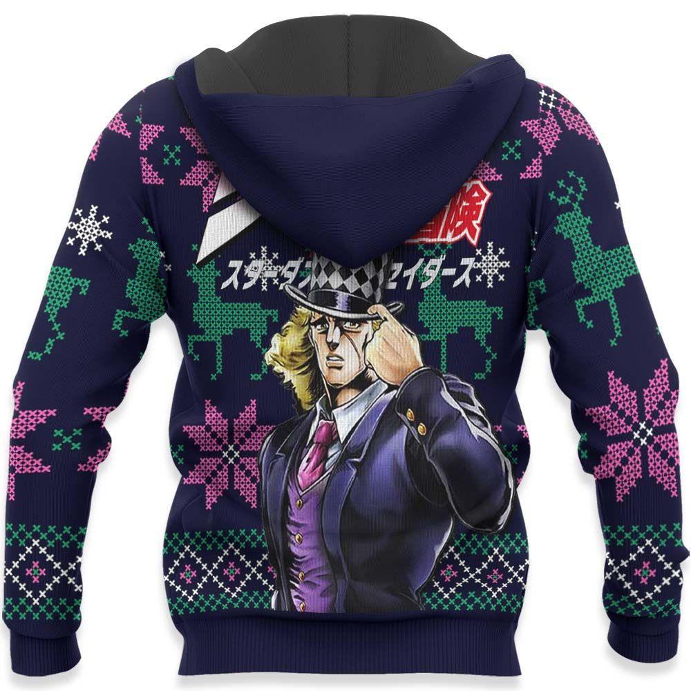 Robert Speedwagon Ugly Christmas Sweater Custom Anime Jojo's Bizzare Adventure Xmas Gifts