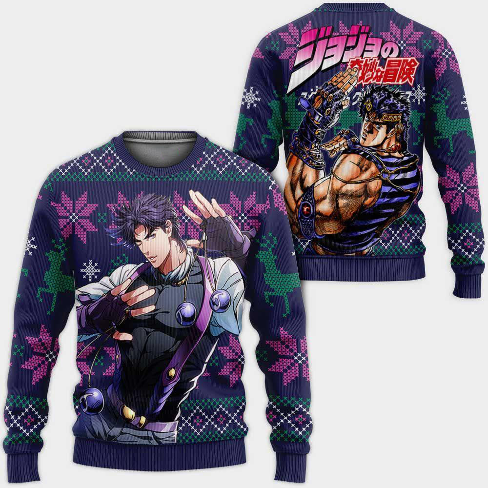 Jonathan Joestar Ugly Christmas Sweater Custom Anime Jojo's Bizzare Adventure Xmas Gifts