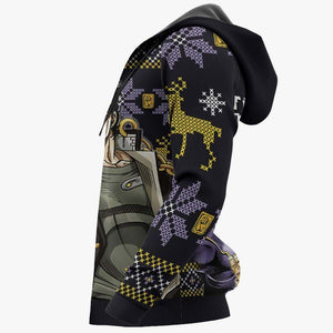 Jotaro Kujo Ugly Christmas Sweater Yare Yare Daze Custom JoJo's Anime Xmas Gifts