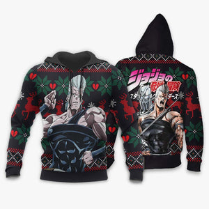 Jean Pierre Polnareff Ugly Christmas Sweater Custom JoJo's Bizzare Adventure Anime Xmas Gifts