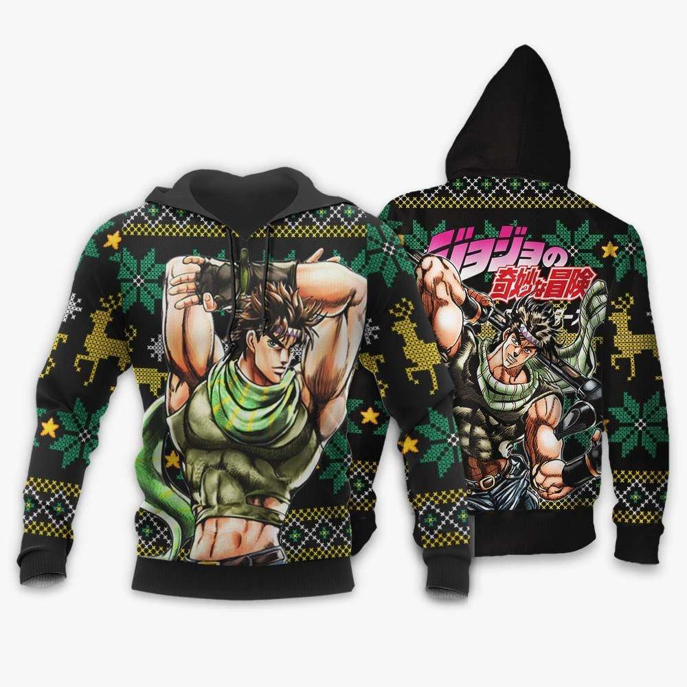 Joseph Joestar Ugly Christmas Sweater Custom JoJo's Bizzare Adventure Anime Xmas Gifts