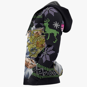 Rohan Kishibe Ugly Christmas Sweater Custom Anime Jojo's Bizzare Adventure Xmas Gifts