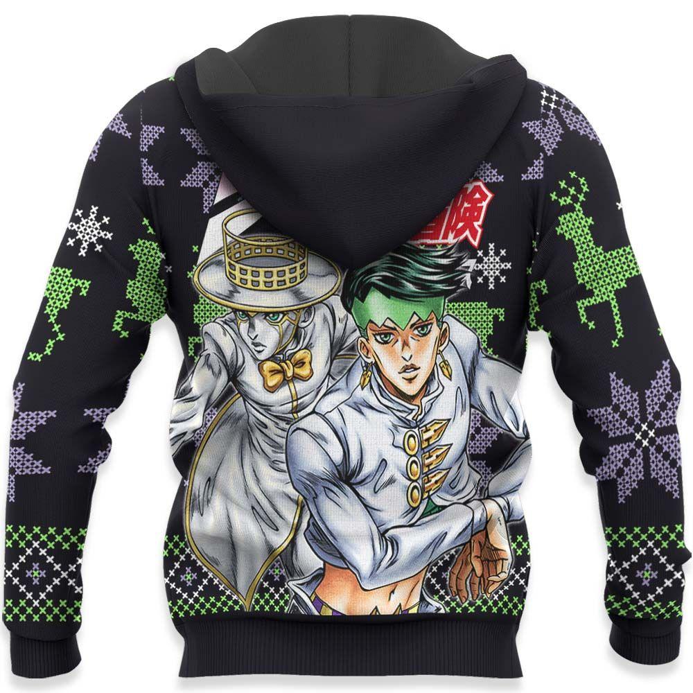 Rohan Kishibe Ugly Christmas Sweater Custom Anime Jojo's Bizzare Adventure Xmas Gifts