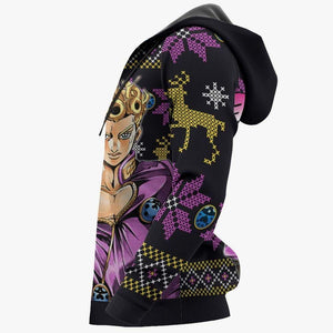 Giorno Giovanna Ugly Christmas Sweater Custom Anime Jojo's Bizzare Adventure Xmas Gifts