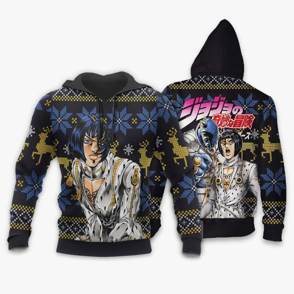 Bruno Bucciarati Ugly Christmas Sweater Custom Anime Jojo's Bizzare Adventure Xmas Gifts