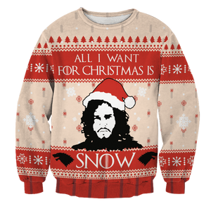 All I Want For Christmas is Snow Unisex Wool Sweater