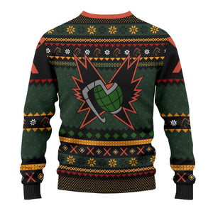 Bakugo Fire Xmas Unisex Wool Sweater