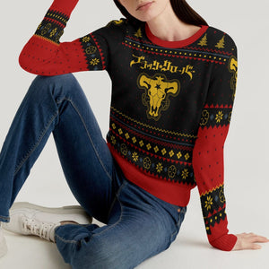 Black Bull Xmas Unisex Wool Sweater