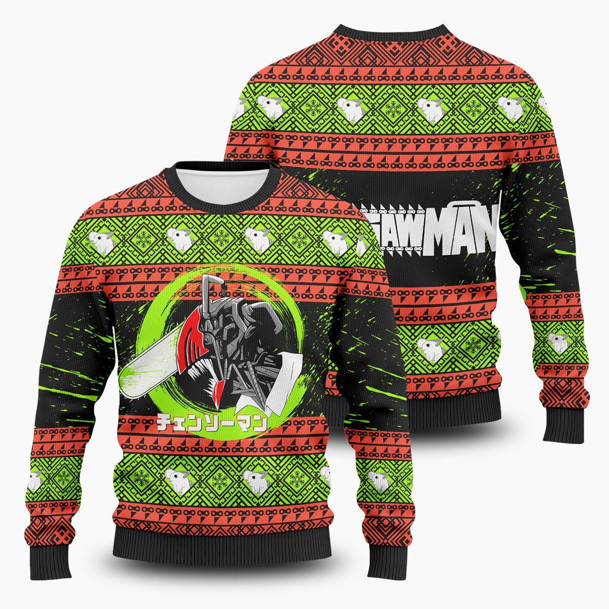 Chainsawman Xmas Unisex Wool Sweater