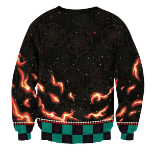 Dance Of The Fire God Unisex Wool Sweater