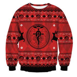 Fullmetal Alchemist Christmas Unisex Wool Sweater