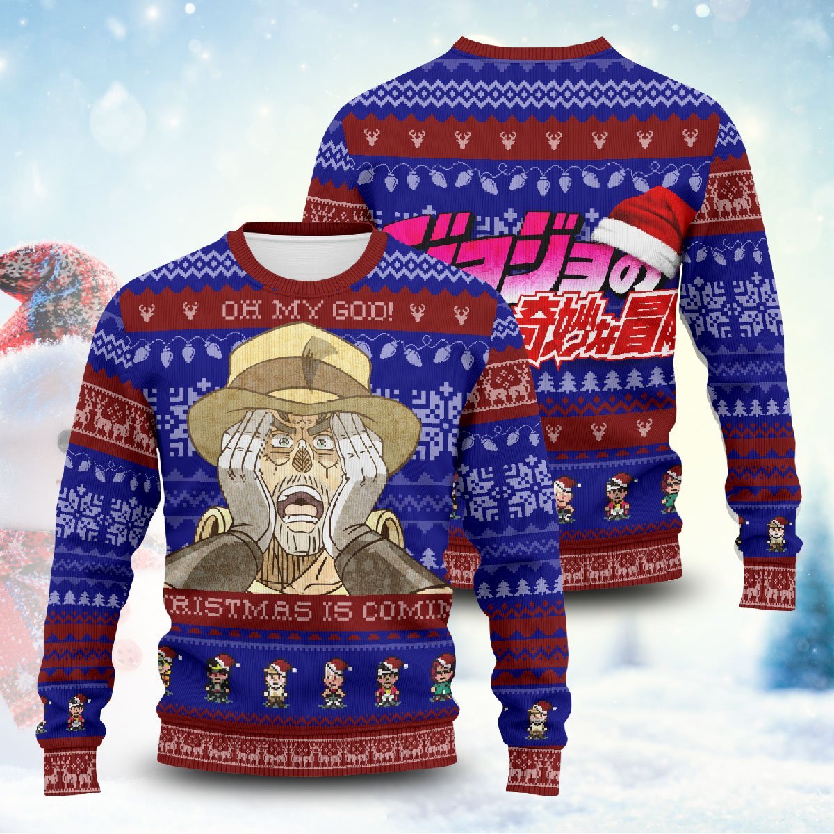 Jojo Xmas Coming Unisex Wool Sweater