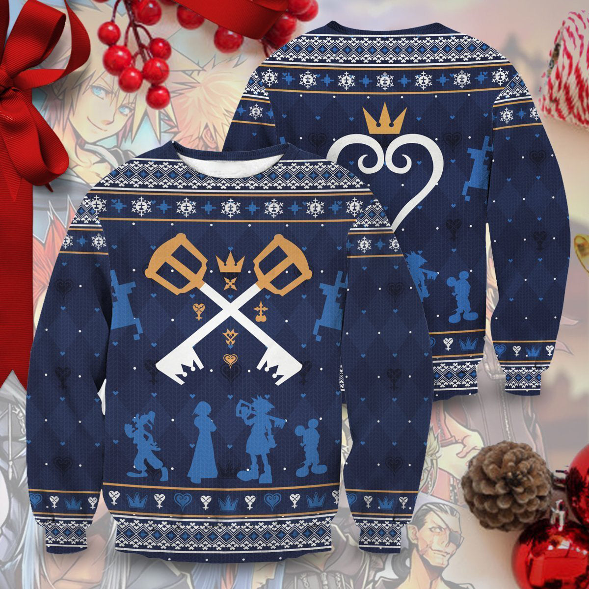 Kingdom Hearts Christmas Unisex Wool Sweater