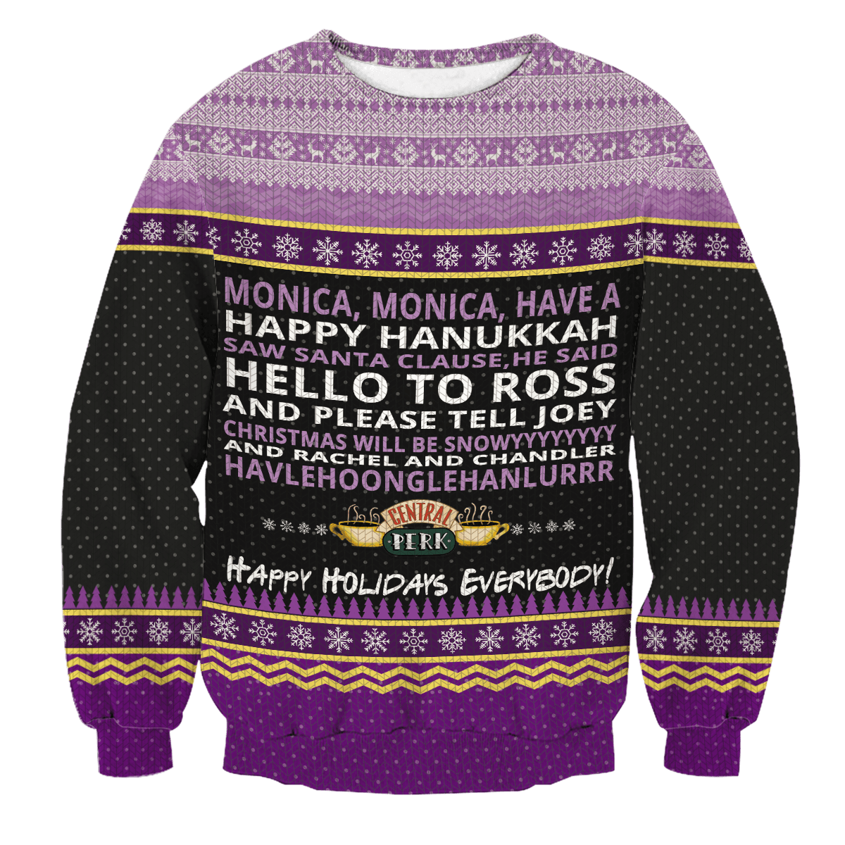 Monica Happy Hanukkah Unisex Wool Sweater