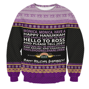 Monica Happy Hanukkah Unisex Wool Sweater