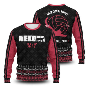 Nekoma Jersey Christmas Unisex Wool Sweater