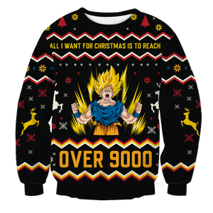 Over 9000 Christmas Unisex Wool Sweater