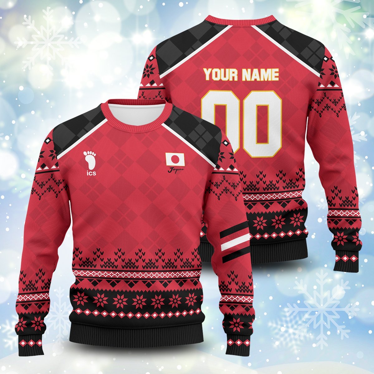 Personalized Haikyuu National Team Christmas Unisex Wool Sweater