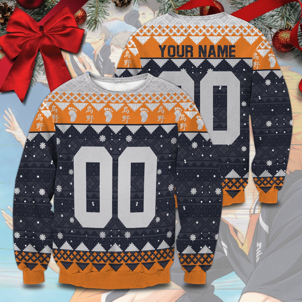 Personalized Karasuno Christmas Unisex Wool Sweater