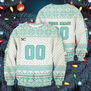 Personalized Team Aoba Johsai Christmas Unisex Wool Sweater