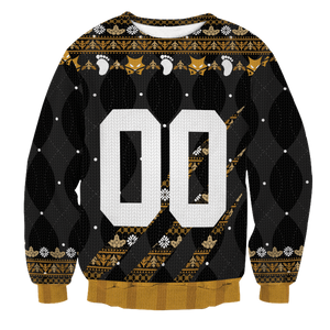 Personalized Team MSBY Black Jackals Christmas Unisex Wool Sweater