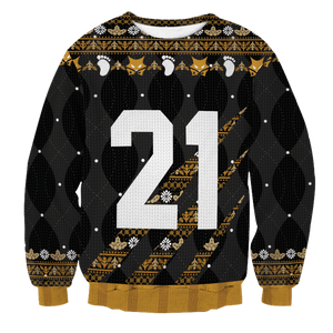 Personalized Team MSBY Black Jackals Christmas Unisex Wool Sweater