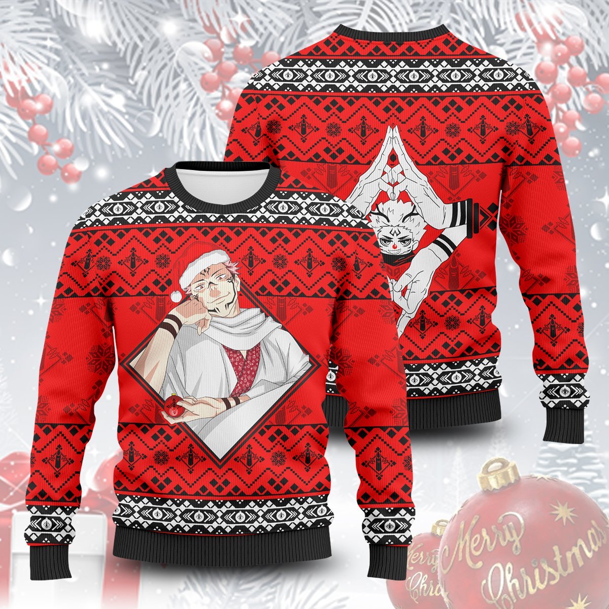 Sukuna Christmas Unisex Wool Sweater