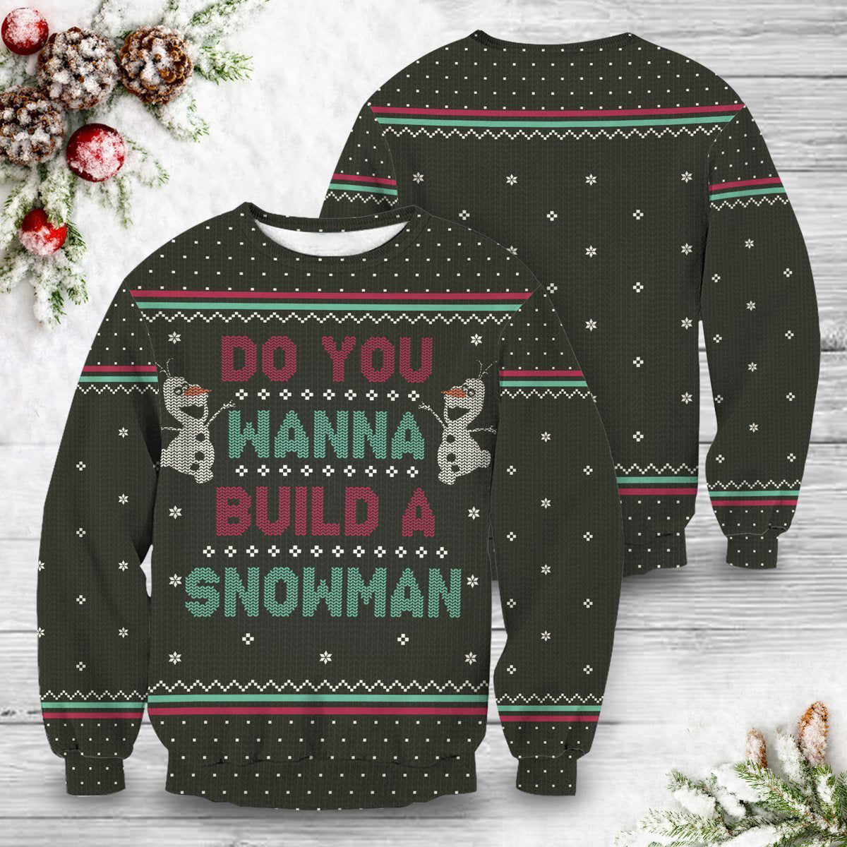 Wanna Build A Snowman Unisex Wool Sweater