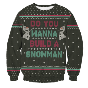 Wanna Build A Snowman Unisex Wool Sweater