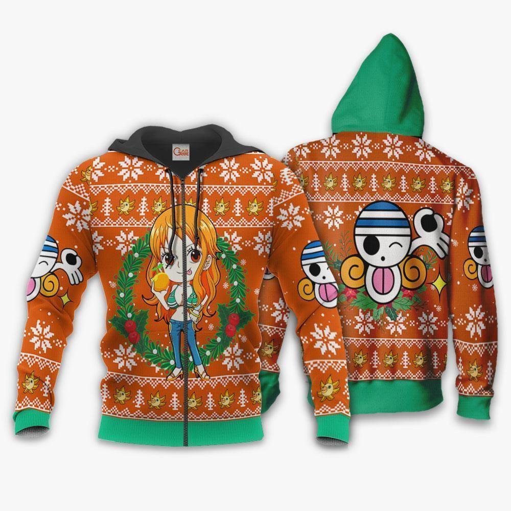 Nami Ugly Christmas Sweater One Piece Anime Xmas