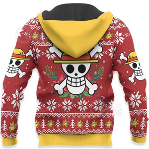 Luffy Ugly Christmas Sweater One Piece Anime Xmas