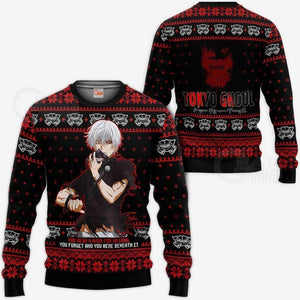 Ken Kaneki Ugly Christmas Sweater Tokyo Ghoul Xmas Gift Idea