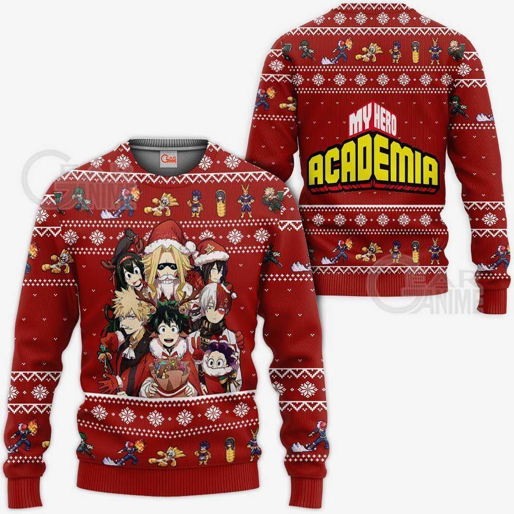 My Hero Academia Ugly Christmas Sweater Anime Custom Xmas Gift VA09