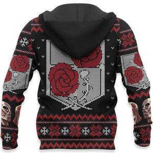 Attack On Titan Ugly Christmas Sweater Garrison  Xmas Gift Custom Clothes