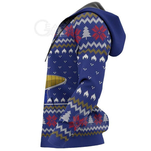 Vegeta Ugly Christmas Sweater It's Over 9000 Funny DBZ Xmas Gift