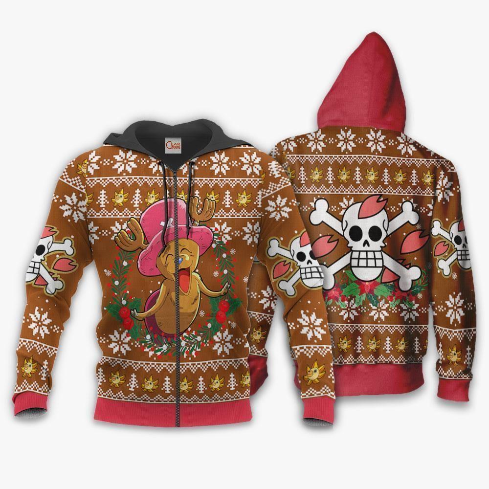 Happy Chopper Ugly Christmas Sweater One Piece Anime Xmas