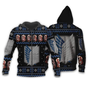 Attack On Titan Shirt Scout Ugly Christmas Sweater Jacket Costume