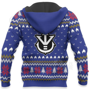 Vegeta Ugly Christmas Sweater It's Over 9000 Funny DBZ Xmas Gift