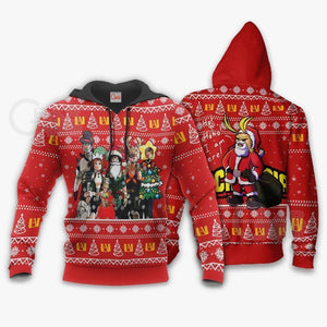 My Hero Academia Ugly Christmas Sweater Santa Anime Xmas Gift VA09